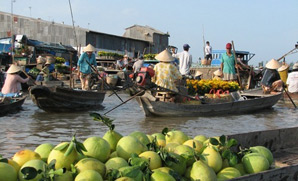 THE BUSTLING CAIBE FLOATING MARKET